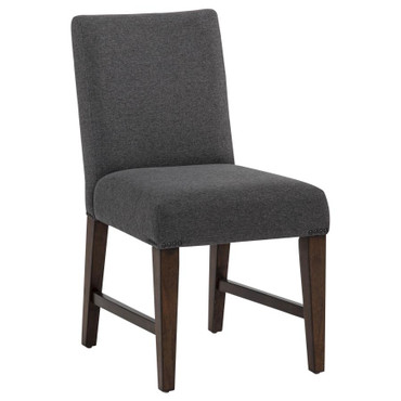 Naser Parsons Dining Side Chair Grey and Dark Walnut (Set of 2) / CS-115482DWA
