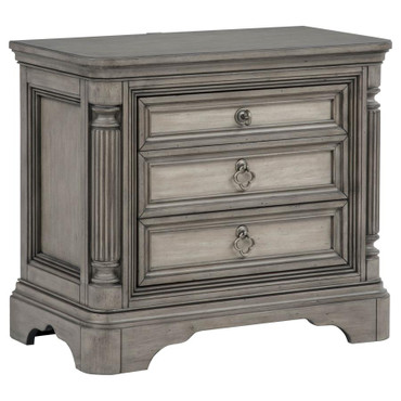 Cresswell 3-drawer Nightstand Bedside Table Weathered Taupe / CS-225142