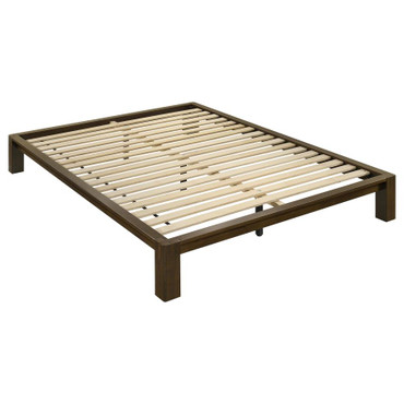 Gislen Queen Easy Assembly Wood Platform Bed Walnut / CS-316028WALQ