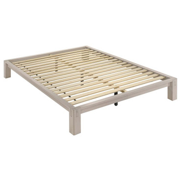 Gislen Full Easy Assembly Wood Platform Bed White / CS-316028WHTF