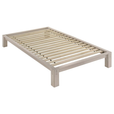 Gislen Twin Easy Assembly Wood Platform Bed White / CS-316028WHTT