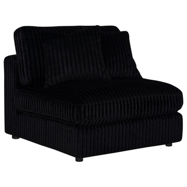 Blaine Upholstered Armless Chair Black / CS-509887