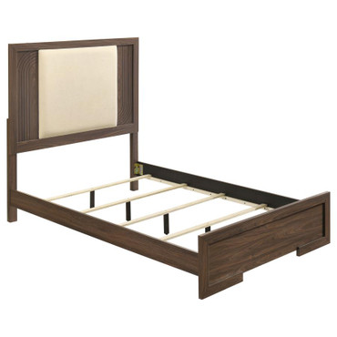 Etienne Full Velvet Upholstered Panel Bed Walnut / CS-225121F