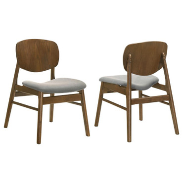 Benford Dining Side Chair Upholstered Seat Dark Brown (Set of 2) / CS-193833