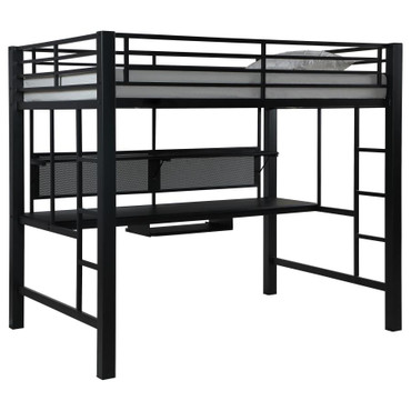 Avalon Full Workstation Loft Bed Black / CS-460023