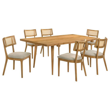 Fabra 7-piece 79-inch Rectangular Dining Set Honey Wheat / CS-190181-S7