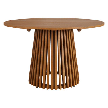 Lane 47 Inch Round Outdoor Patio Teak Wood Dining Table by Modway / EEI-7683