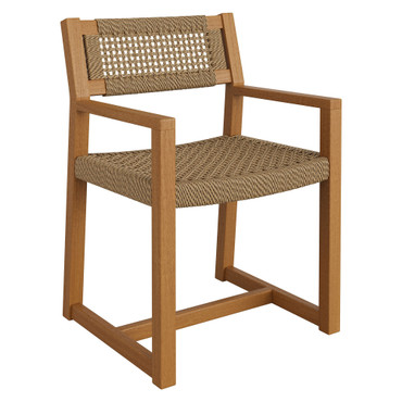 Reed Outdoor Patio Teak Wood Rattan Dining Chair by Modway / EEI-7690