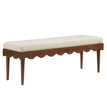 Mirette Scalloped Edge Striped Accent Bench by Modway / EEI-7781