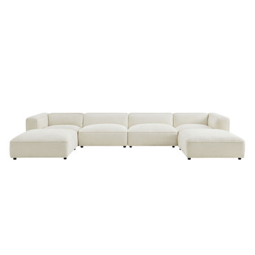 Auren 6 Piece Lattice Bouclé Upholstered Modular Sectional by Modway / EEI-7723