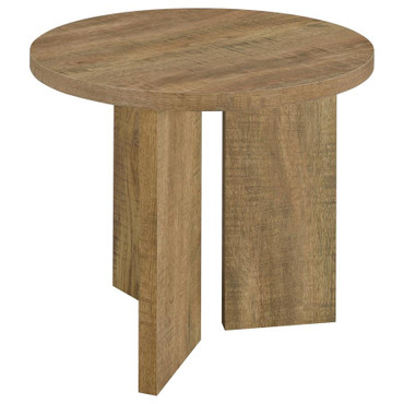 Aragon Round Panel Base End Table Mango / CS-706667