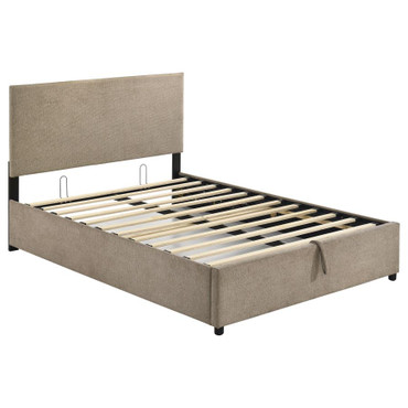Reeves Upholstered Full Lift-Top Storage Platform Bed Tan / CS-315918TANF
