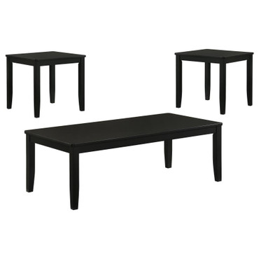 Holmes 3-Piece Square-Edge Coffee Table Set Black / CS-701710