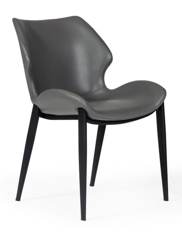 Instone - Industrial Grey Eco-Leather Dining Chair (Set of 2) / VGHR3532