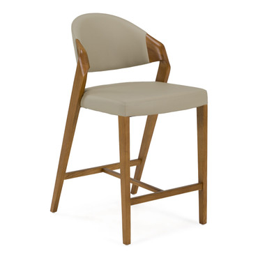 Arlo - Mid-Century Beige & Walnut Counter Chair / VGCS-YZ-BAR-1488-BGEWAL