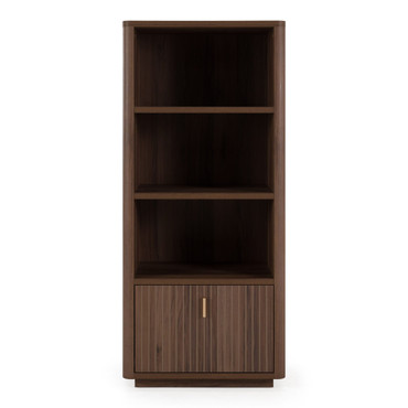 Roma - Modern Walnut + Gold Bookcase / VGAN-ROMA-BOOK-WAL