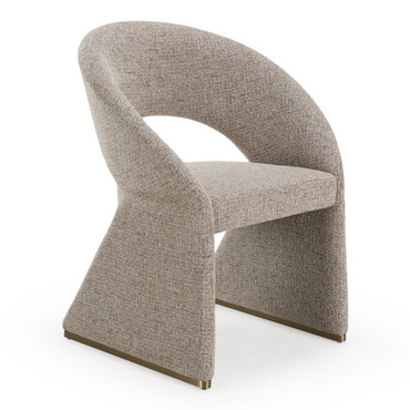Sheena - Modern Tan Fabric + Brass Dining Chair / VGVC-B2280-Tan