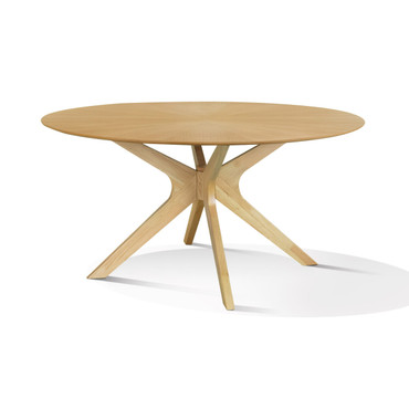 Prospect - Modern 47" Round Natural Oak Dining Table / VGMAMIT-5276-3-Natural Oak