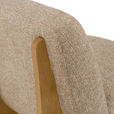 Tamari - Modern Tan Fabric + Natural Oak Accent Chair / VGAL-I1006938-TAN