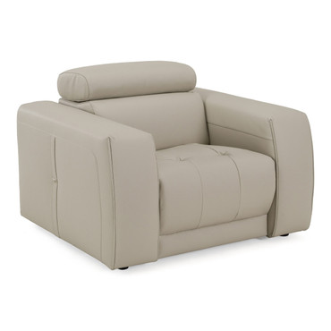 Dalton - Modern Italian Light Grey Leather Recliner Chair / VGDT-DALTON-CHR-LTGRY