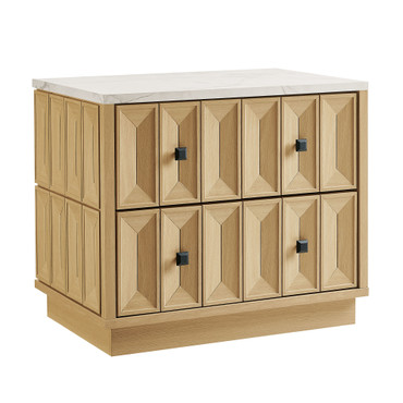 Mabry 23 Inch Geometric Faceted Two Drawer Nightstand by Modway / EEI-7835