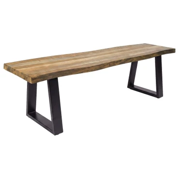 Selwyn Live Edge Solid Wood Dining Bench Light Sheesham / CS-110423