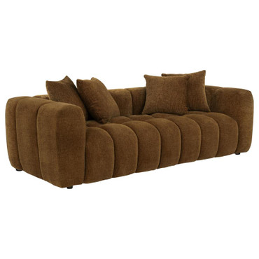 Lazaro Fabric Upholstered Wide Channel Sofa Bronze / CS-511081