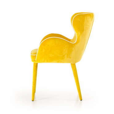 Tigard Mid-Century Yellow Fabric Dining Chair / VGEUMC-8883CH-A-YEL