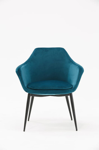 Wilson Modern Teal Velvet & Black Dining Chair / VGHR3404-TEAL