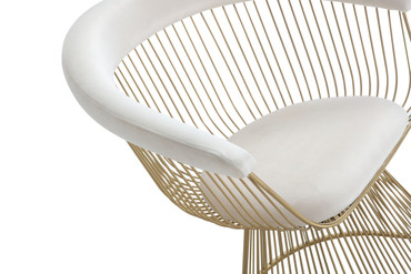 Chandler - Modern Beige Velvet & Gold Dining Chair / VGZAY007-BEI-DC