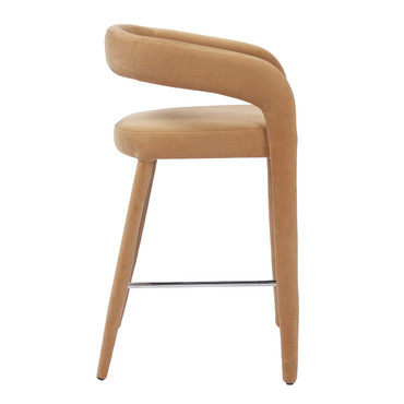 Mundra - Modern Tan Fabric Counter Chair / VGEU-MC-9651CH-A-C-Tan