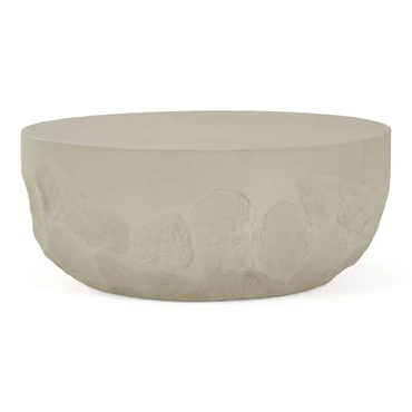 Elgon - Modern Grey Concrete Round Coffee Table / VGTP-102067-GRY