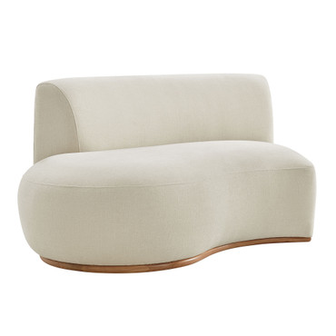 Rialta Curved Left-Arm Slub Weave Fabric Sectional Loveseat by Modway / EEI-7736