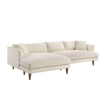 Zoya Left-Facing Down Filled Overstuffed Boucle Sectional Sofa by Modway / EEI-7755