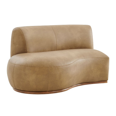 Rialta Curved Left-Arm Vegan Leather Sectional Loveseat by Modway / EEI-7782