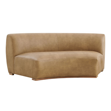 Rialta Curved Armless Vegan Leather Sectional Loveseat by Modway / EEI-7783