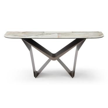 Nixon - Contemporary Pandora Ceramic + Grey Console Table / VGMG-MC-25239ST