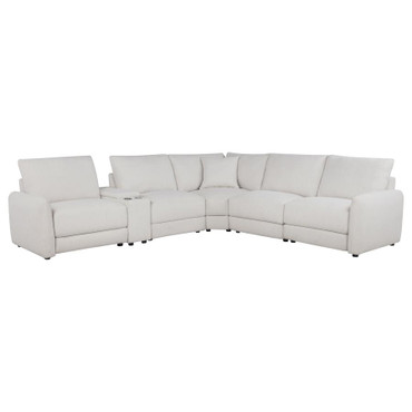 Valle 6-Piece L-Shaped Power Reclining Sectional with Console Pearl / CS-603350P-SET