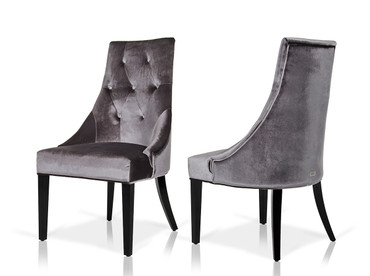 Charlotte - Grey Velour Dining Chair (Set of 2) / VGUNAA031-GRY