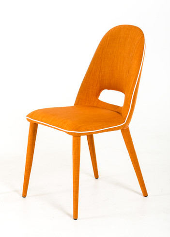 Eugene - Modern Orange Fabric Dining Chair (Set of 2) / VGEUMC-8161CH