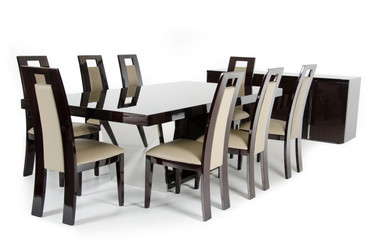 Modrest Christa Modern Ebony High Gloss Dining Table / VGHB220T