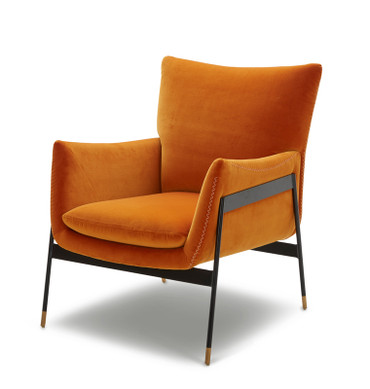 Divani Casa Joseph Modern Orange Fabric Accent Chair / VGKKKF.A002-ORG