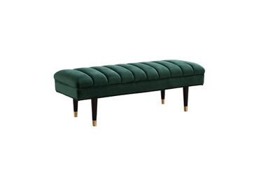 Divani Casa Ritner Modern Green Velvet Bench / VGYUHD-1855-GRN