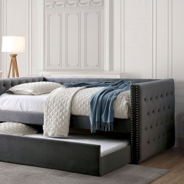 SUSANNA Daybed w/ Trundle, Gray / CM1739GY-BED