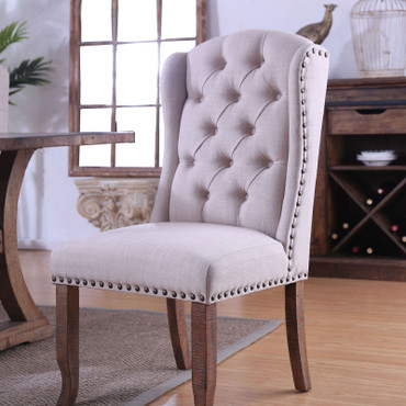 GIANNA Wingback Chair (2/CTN) / CM3829F-SCW-2PK