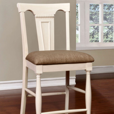 SABRINA Ctr.Ht. Chair, Cherry & White (2/CTN) / CM3199WC-PC-2PK