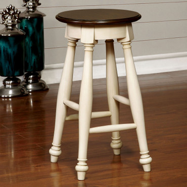 SABRINA Counter Ht. Stool, Cherry & White (2/CTN) / CM3199WC-ST-2PK