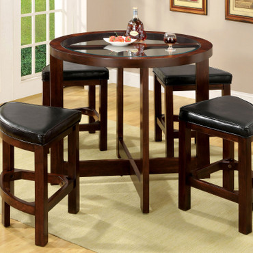 CRYSTAL COVE 5 Pc. Round Counter Ht. Table Set (K/D) / CM3321PT-5PK