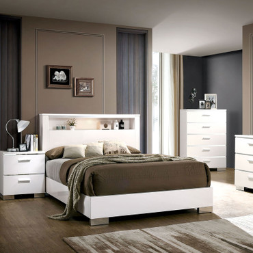 MALTE 4 Pc. Queen Bedroom Set / CM7049WH-Q-4PC