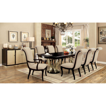 ORNETTE 9 Pc. Dining Table Set (2AC+6SC) / CM3353T-9PC